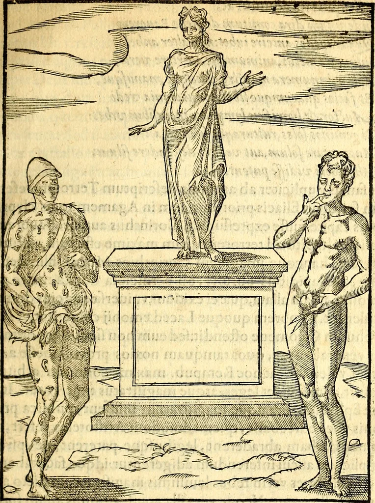 An illustration from Imagines deorum, qui ab antiquis colebantur : in quibus simulacra, ritus, caerimoniae, magnaq[ue] ex parte veterum religio explicatur, 1581, leaf 264