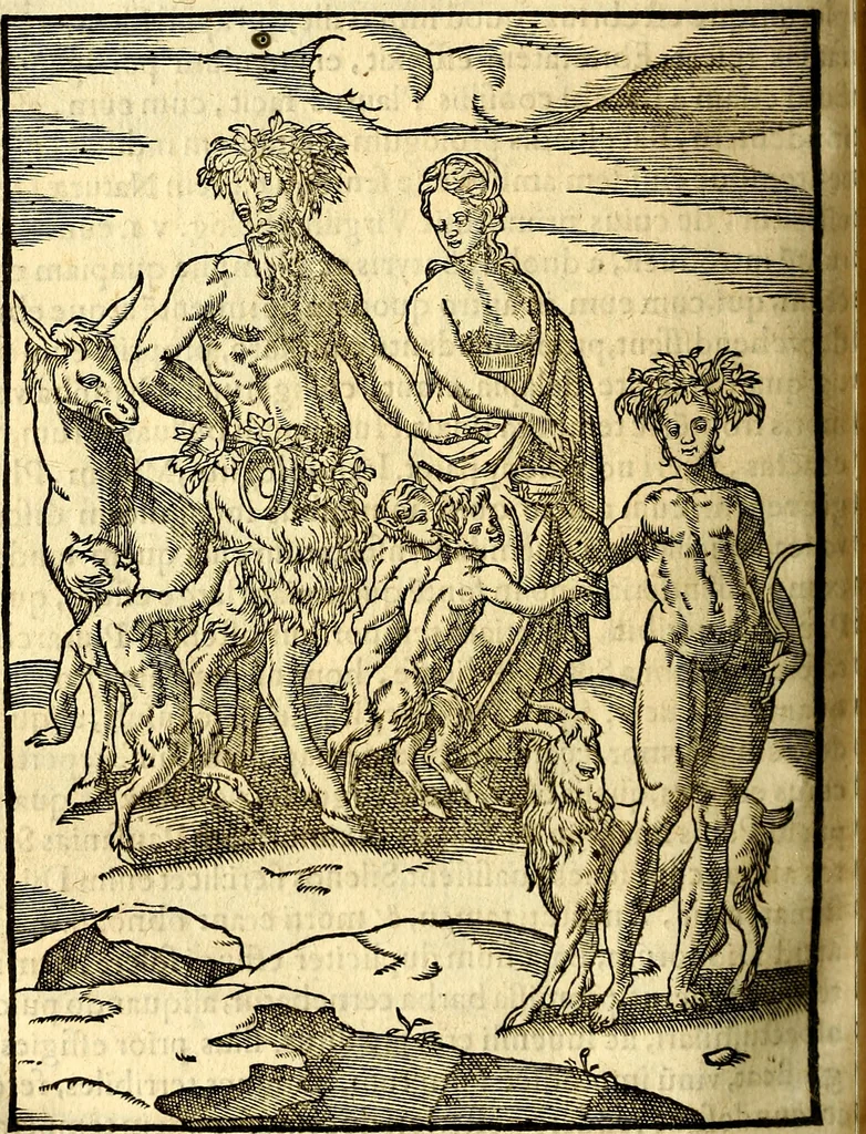 An illustration from Imagines deorum, qui ab antiquis colebantur : in quibus simulacra, ritus, caerimoniae, magnaq[ue] ex parte veterum religio explicatur, 1581, leaf 293