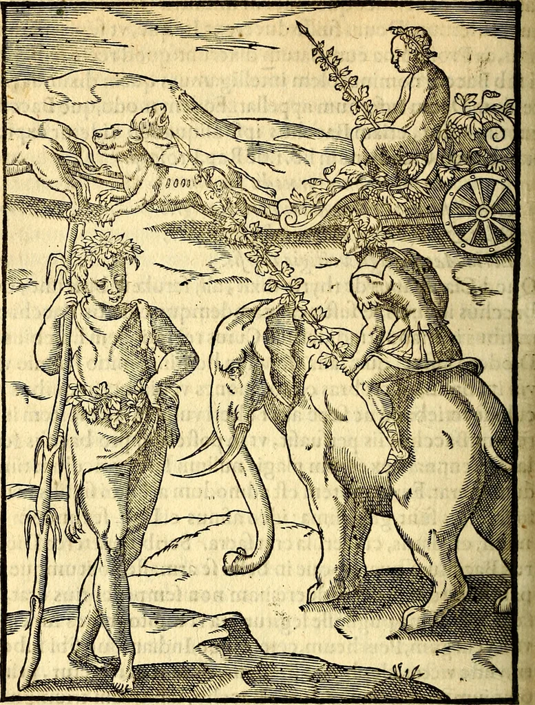 An illustration from Imagines deorum, qui ab antiquis colebantur : in quibus simulacra, ritus, caerimoniae, magnaq[ue] ex parte veterum religio explicatur, 1581, leaf 299