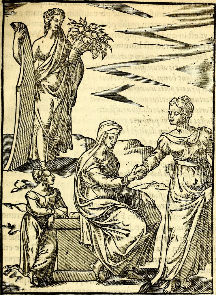 An illustration from Imagines deorum, qui ab antiquis colebantur : in quibus simulacra, ritus, caerimoniae, magnaq[ue] ex parte veterum religio explicatur, 1581, leaf 318