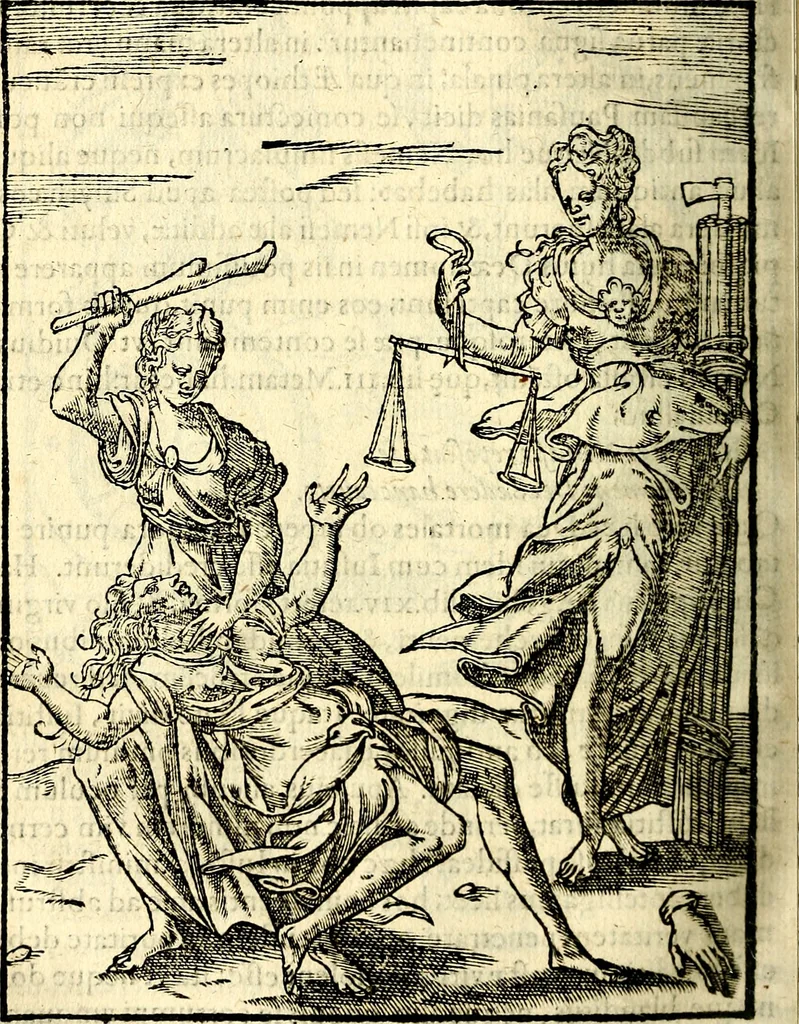 An illustration from Imagines deorum, qui ab antiquis colebantur : in quibus simulacra, ritus, caerimoniae, magnaq[ue] ex parte veterum religio explicatur, 1581, leaf 323