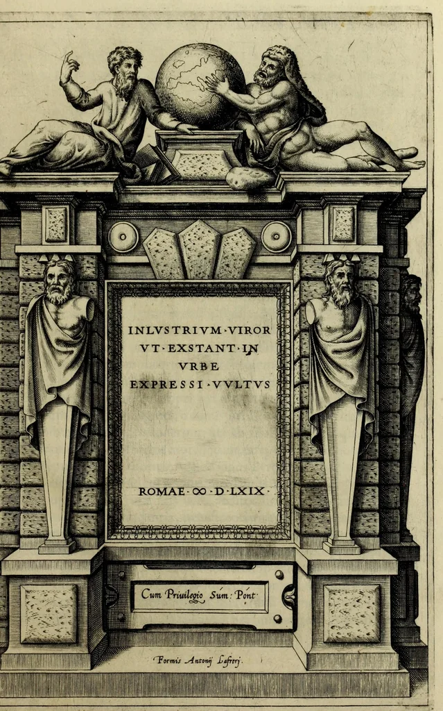 An illustration from Imagines et elogia virorum illustrium et eruditor ex antiquis lapidibus et nomismatib., 1570, leaf 117