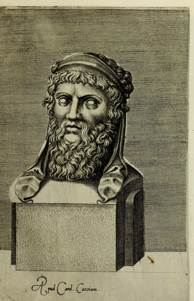 An illustration from Imagines et elogia virorum illustrium et eruditor ex antiquis lapidibus et nomismatib., 1570, leaf 165