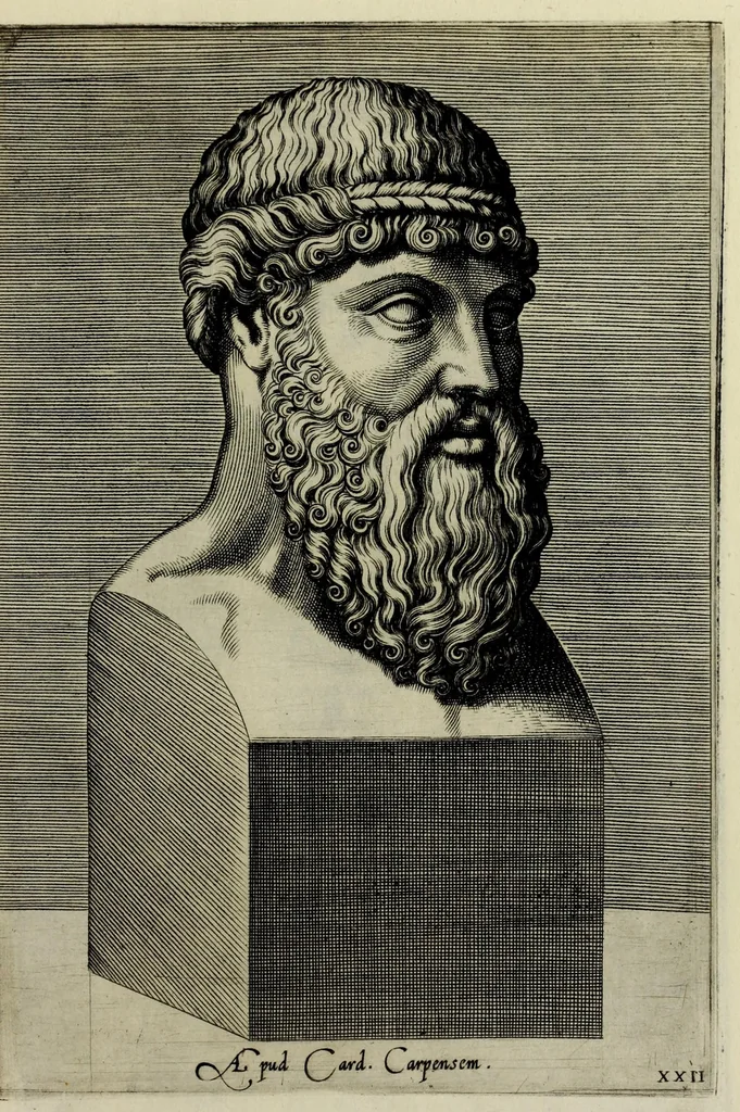An illustration from Imagines et elogia virorum illustrium et eruditor ex antiquis lapidibus et nomismatib., 1570, leaf 167