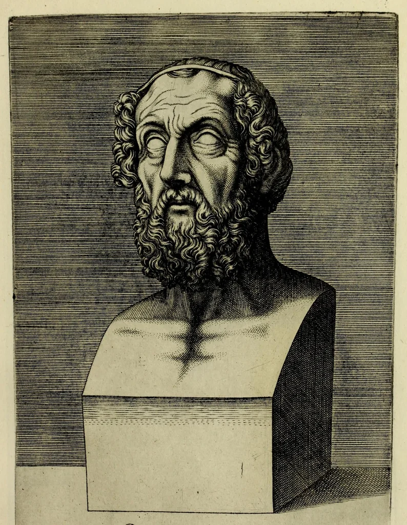 An illustration from Imagines et elogia virorum illustrium et eruditor ex antiquis lapidibus et nomismatib., 1570, leaf 179