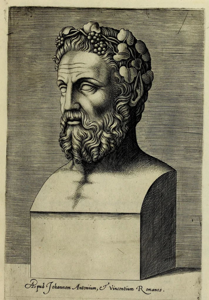 An illustration from Imagines et elogia virorum illustrium et eruditor ex antiquis lapidibus et nomismatib., 1570, leaf 213