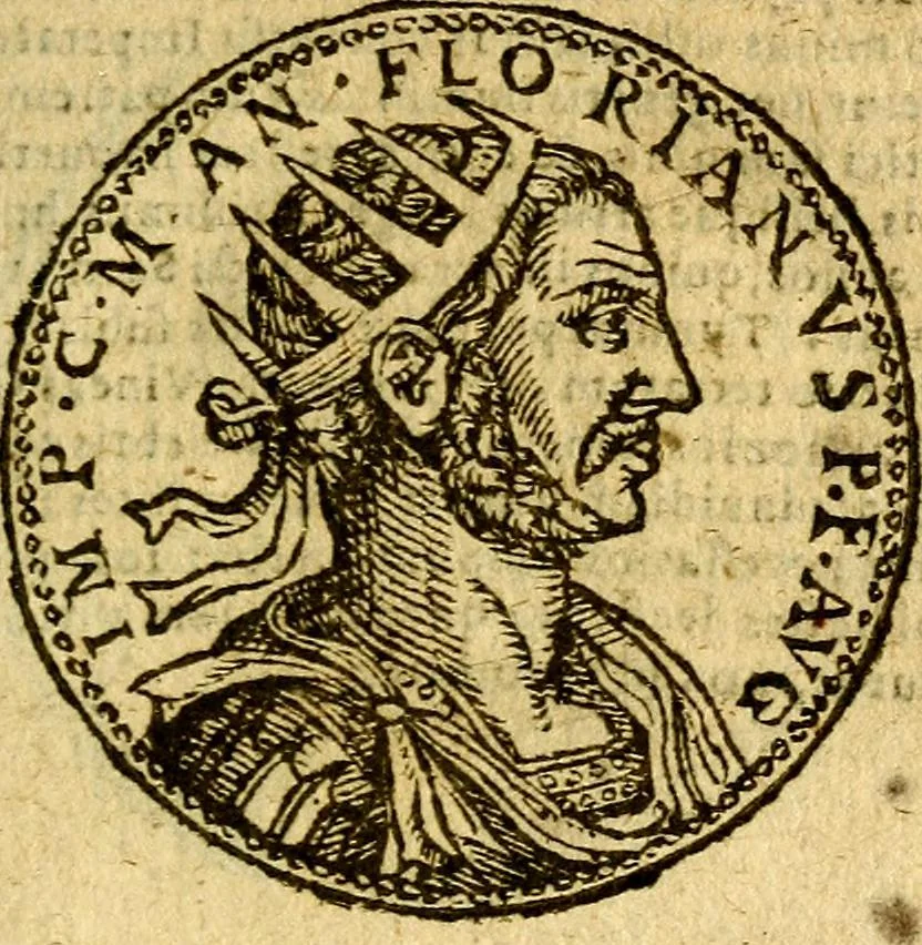An illustration from Imagines et vitae imperatorvm Romanorvm: Illae ad vetusta numismata fideliter designatae; hae ex probatissimis auctoribus depromtae. Addita ad singulas imagines Ausonÿ & aliorum Elogia Tetrasticha, 1599, leaf 116