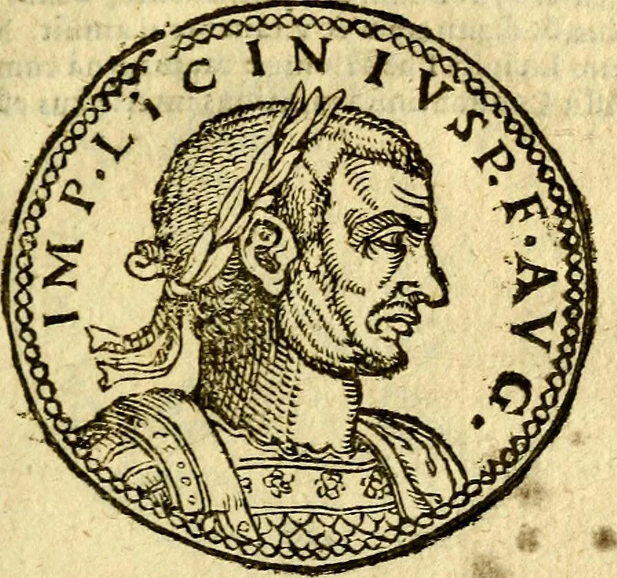 An illustration from Imagines et vitae imperatorvm Romanorvm: Illae ad vetusta numismata fideliter designatae; hae ex probatissimis auctoribus depromtae. Addita ad singulas imagines Ausonÿ & aliorum Elogia Tetrasticha, 1599, leaf 140