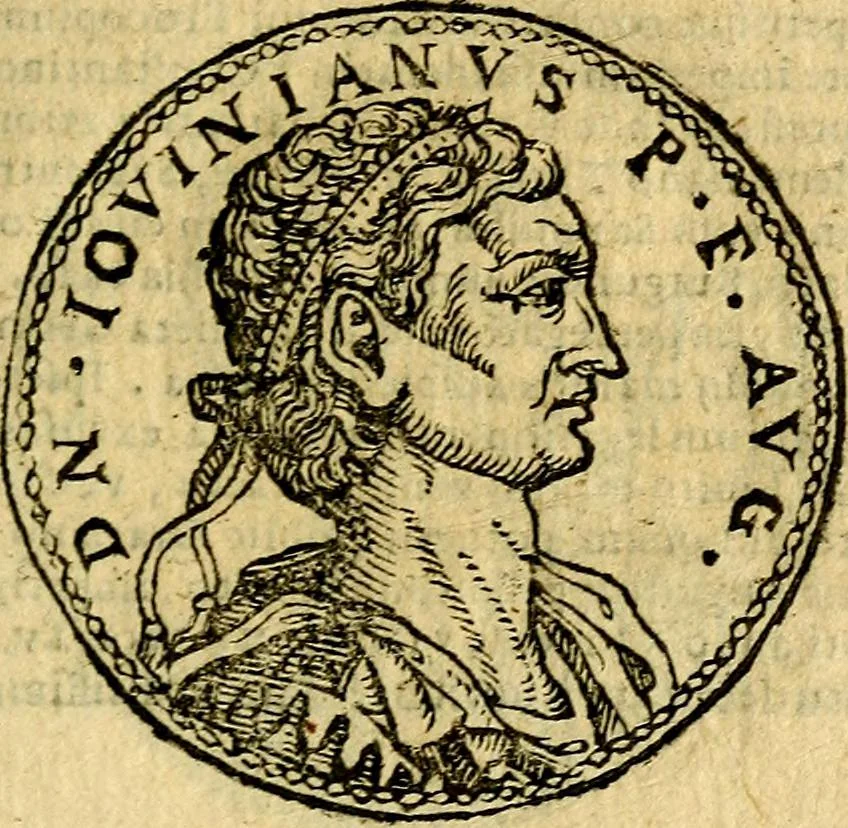An illustration from Imagines et vitae imperatorvm Romanorvm: Illae ad vetusta numismata fideliter designatae; hae ex probatissimis auctoribus depromtae. Addita ad singulas imagines Ausonÿ & aliorum Elogia Tetrasticha, 1599, leaf 160