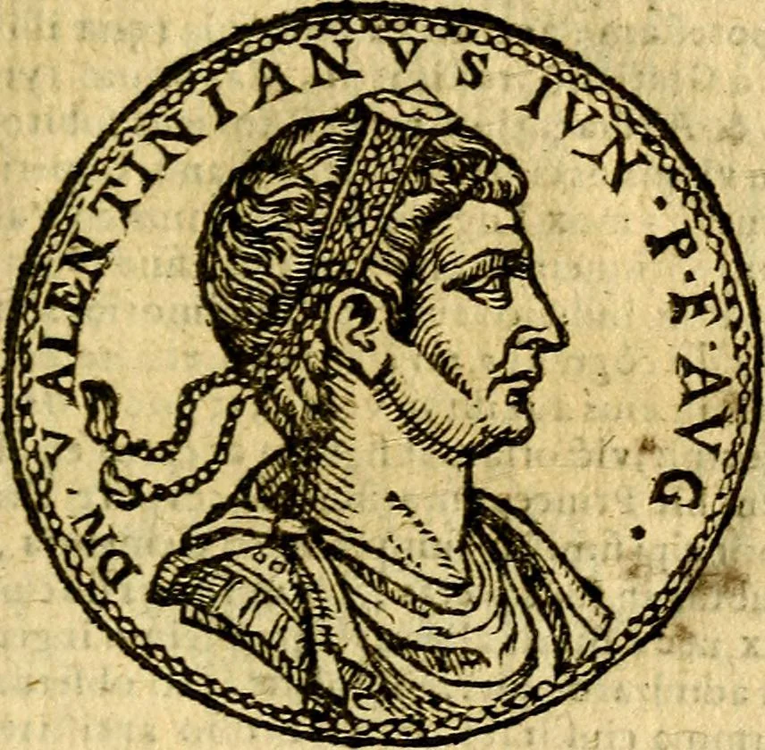 An illustration from Imagines et vitae imperatorvm Romanorvm: Illae ad vetusta numismata fideliter designatae; hae ex probatissimis auctoribus depromtae. Addita ad singulas imagines Ausonÿ & aliorum Elogia Tetrasticha, 1599, leaf 170