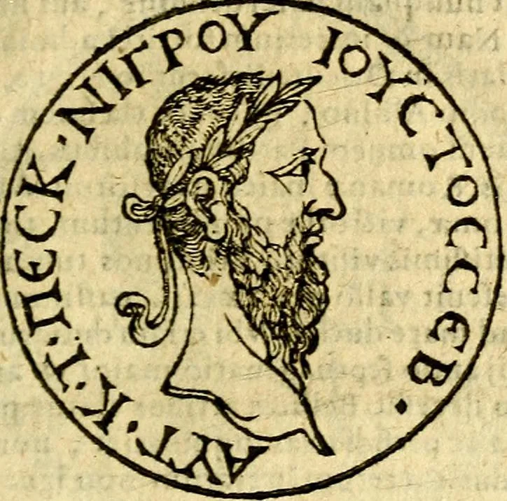 An illustration from Imagines et vitae imperatorvm Romanorvm: Illae ad vetusta numismata fideliter designatae; hae ex probatissimis auctoribus depromtae. Addita ad singulas imagines Ausonÿ & aliorum Elogia Tetrasticha, 1599, leaf 56