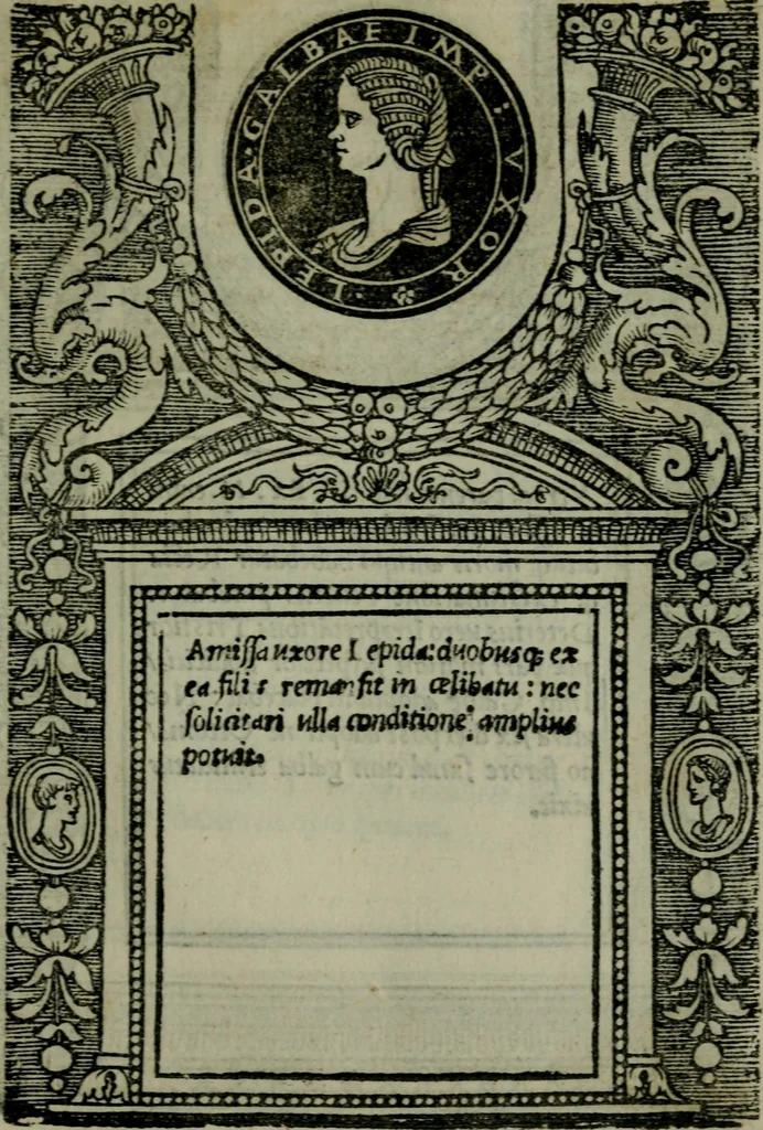 An illustration from Illvstrivm imagines, 1517, leaf 108