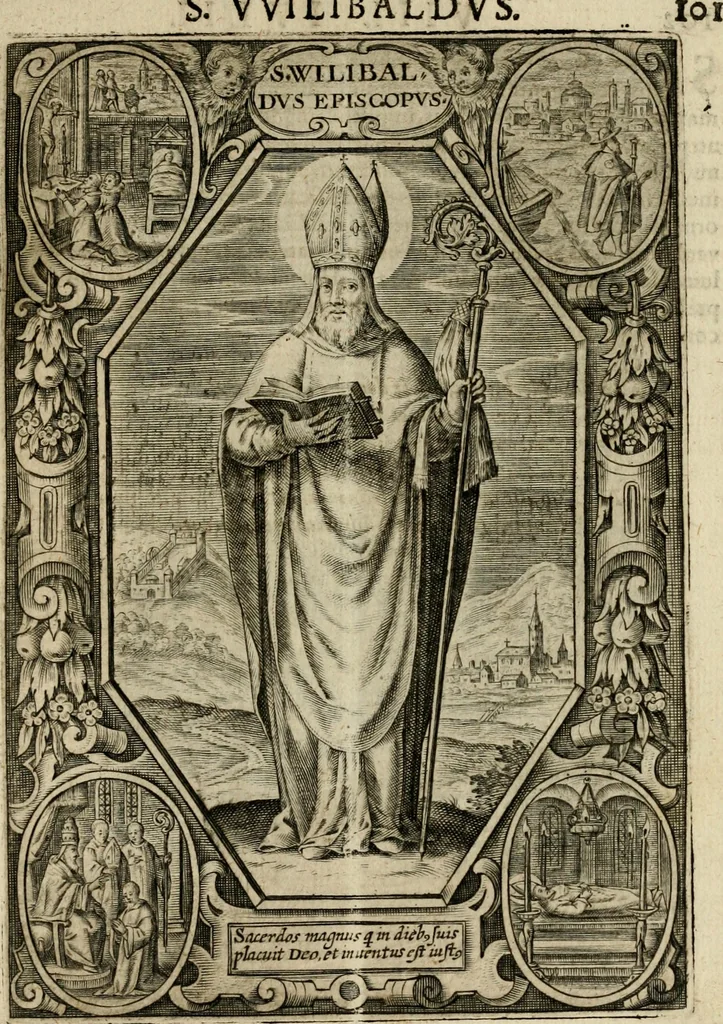 An illustration from Imagines sanctorum ord. S. Benedicti : tabellis aereis expressae cum eulogiis ex eorumdem vitis, 1625, leaf 104
