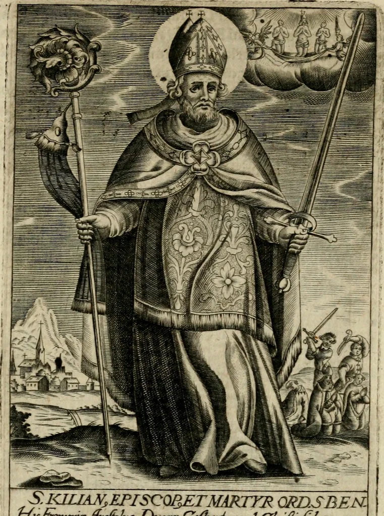 An illustration from Imagines sanctorum ord. S. Benedicti : tabellis aereis expressae cum eulogiis ex eorumdem vitis, 1625, leaf 106