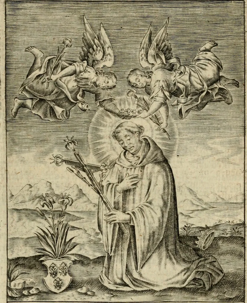 An illustration from Imagines sanctorum ord. S. Benedicti : tabellis aereis expressae cum eulogiis ex eorumdem vitis, 1625, leaf 116