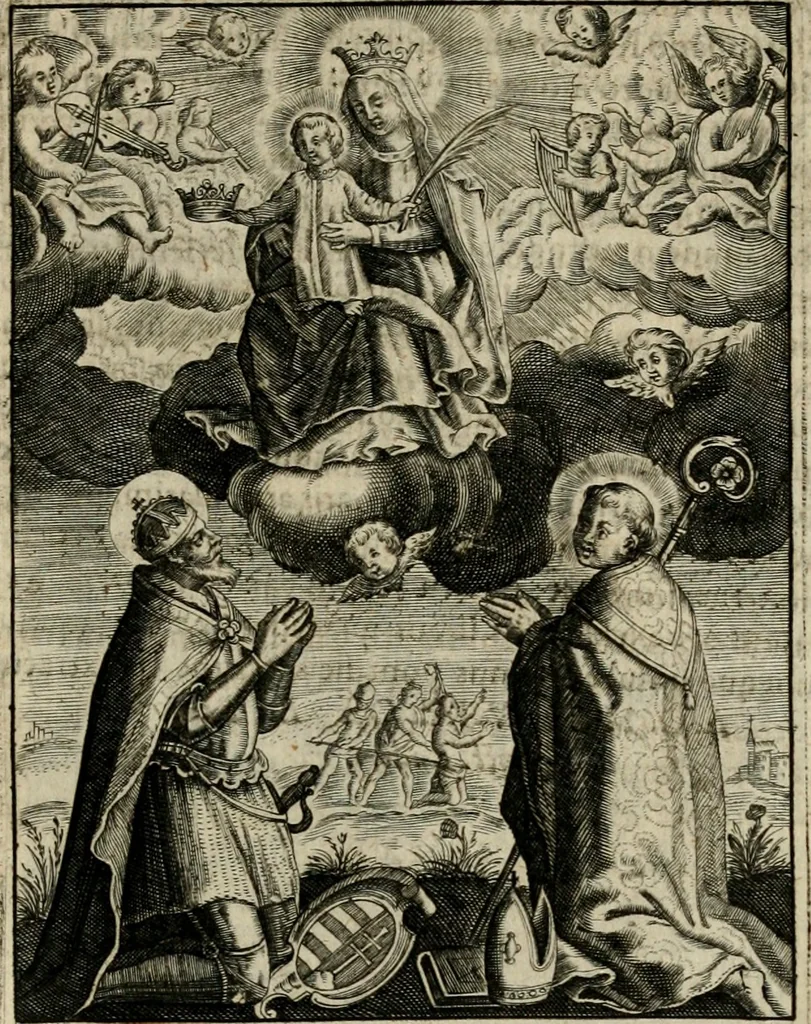 An illustration from Imagines sanctorum ord. S. Benedicti : tabellis aereis expressae cum eulogiis ex eorumdem vitis, 1625, leaf 132