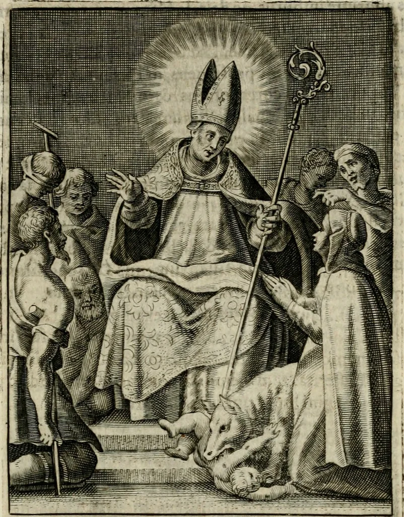 An illustration from Imagines sanctorum ord. S. Benedicti : tabellis aereis expressae cum eulogiis ex eorumdem vitis, 1625, leaf 144