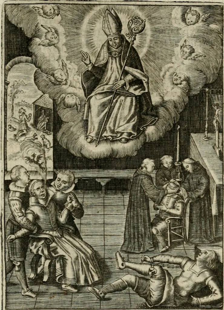 An illustration from Imagines sanctorum ord. S. Benedicti : tabellis aereis expressae cum eulogiis ex eorumdem vitis, 1625, leaf 146