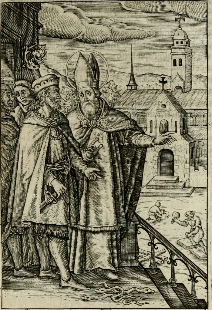 An illustration from Imagines sanctorum ord. S. Benedicti : tabellis aereis expressae cum eulogiis ex eorumdem vitis, 1625, leaf 148