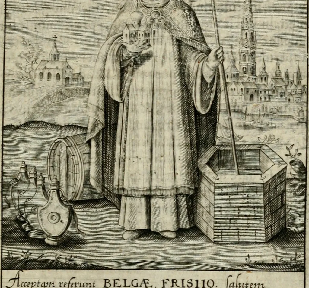 An illustration from Imagines sanctorum ord. S. Benedicti : tabellis aereis expressae cum eulogiis ex eorumdem vitis, 1625, leaf 150