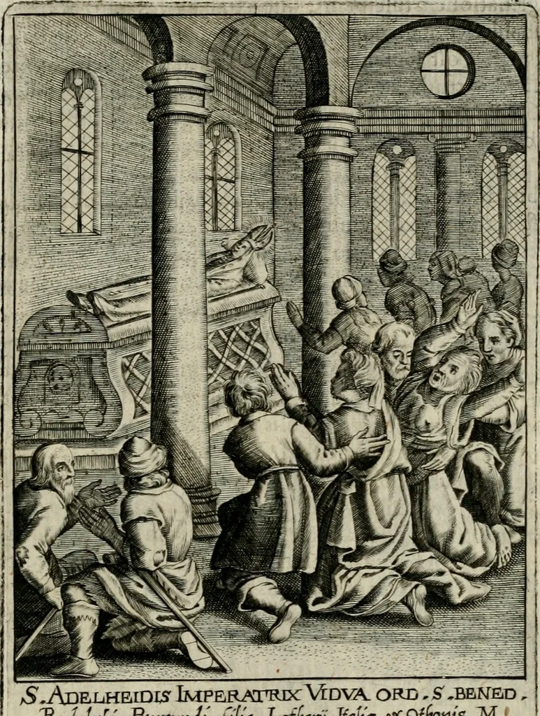 An illustration from Imagines sanctorum ord. S. Benedicti : tabellis aereis expressae cum eulogiis ex eorumdem vitis, 1625, leaf 168