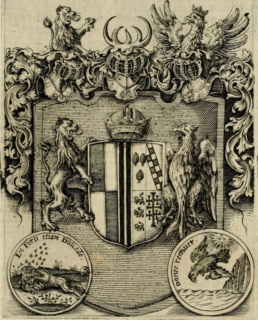 An illustration from Imagines sanctorum ord. S. Benedicti : tabellis aereis expressae cum eulogiis ex eorumdem vitis, 1625, leaf 182