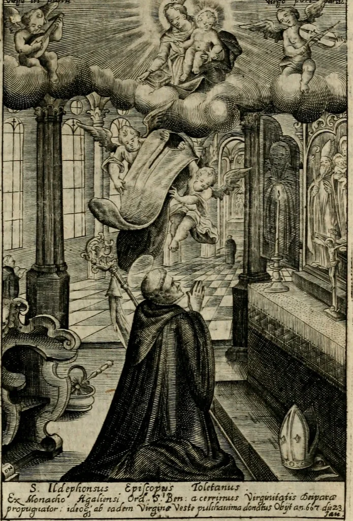 An illustration from Imagines sanctorum ord. S. Benedicti : tabellis aereis expressae cum eulogiis ex eorumdem vitis, 1625, leaf 20