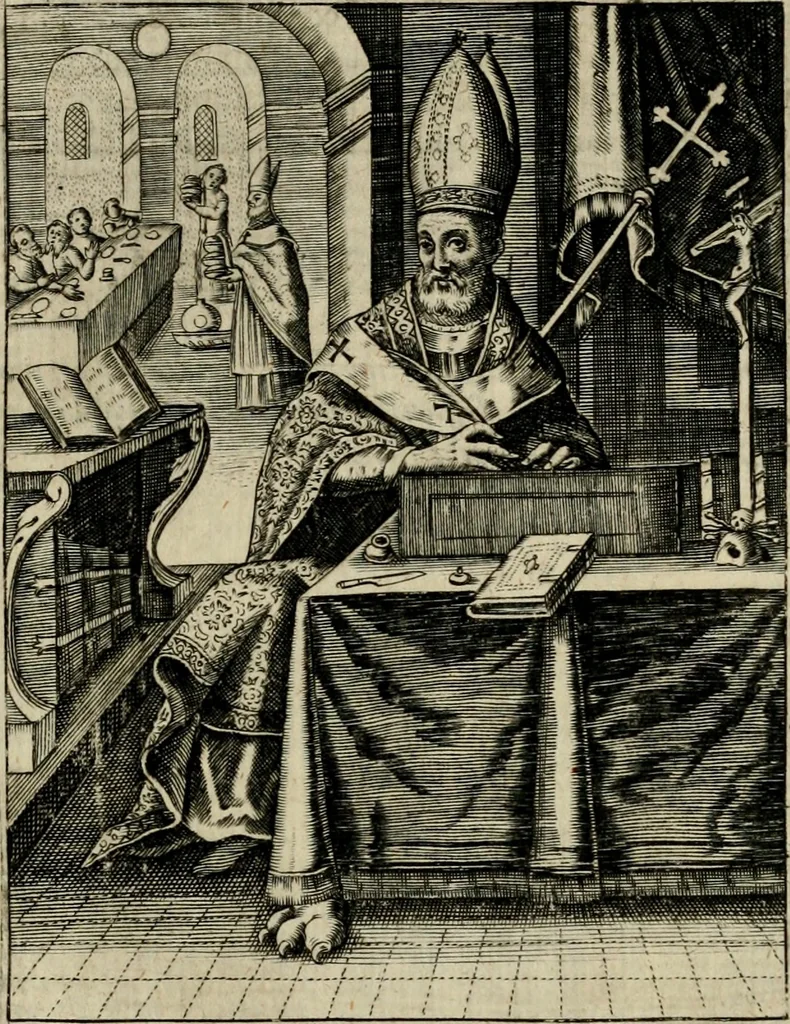 An illustration from Imagines sanctorum ord. S. Benedicti : tabellis aereis expressae cum eulogiis ex eorumdem vitis, 1625, leaf 30