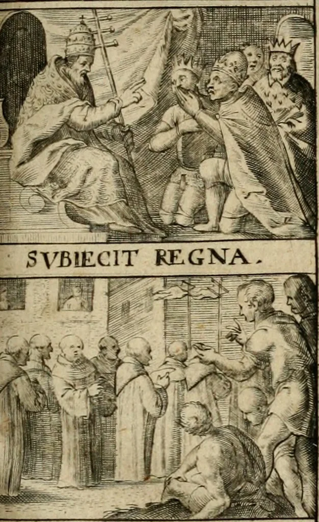 An illustration from Imagines sanctorum ord. S. Benedicti : tabellis aereis expressae cum eulogiis ex eorumdem vitis, 1625, leaf 4