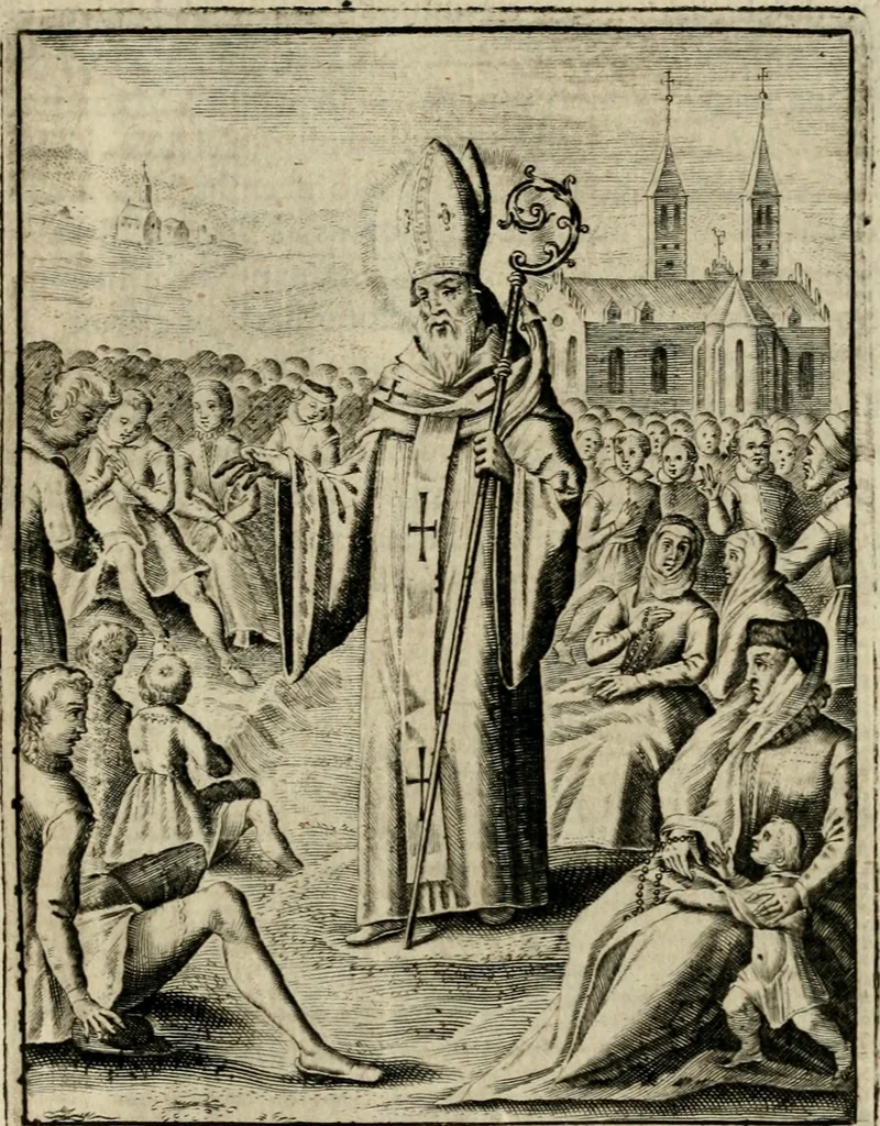 An illustration from Imagines sanctorum ord. S. Benedicti : tabellis aereis expressae cum eulogiis ex eorumdem vitis, 1625, leaf 40