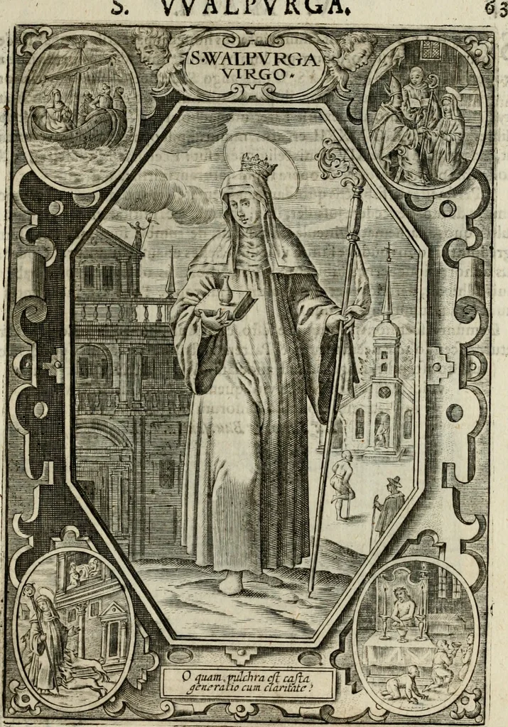 An illustration from Imagines sanctorum ord. S. Benedicti : tabellis aereis expressae cum eulogiis ex eorumdem vitis, 1625, leaf 66
