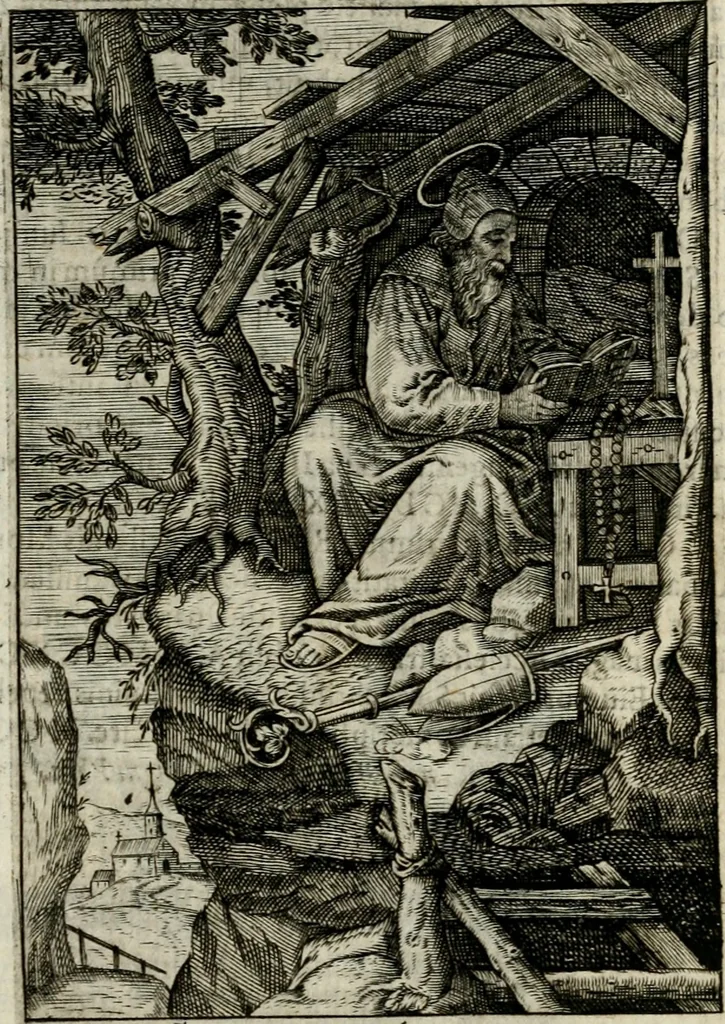 An illustration from Imagines sanctorum ord. S. Benedicti : tabellis aereis expressae cum eulogiis ex eorumdem vitis, 1625, leaf 86