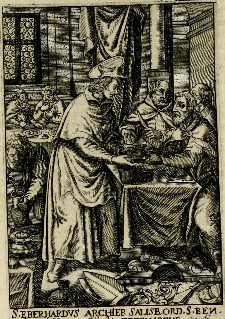 An illustration from Imagines sanctorum ord. S. Benedicti : tabellis aereis expressae cum eulogiis ex eorumdem vitis, 1625, leaf 96