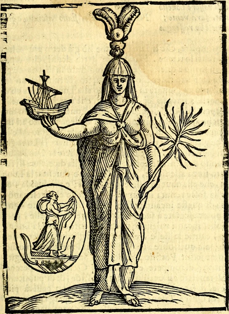 An illustration from Imagini delli dei de gl'antichi, 1647, leaf 100