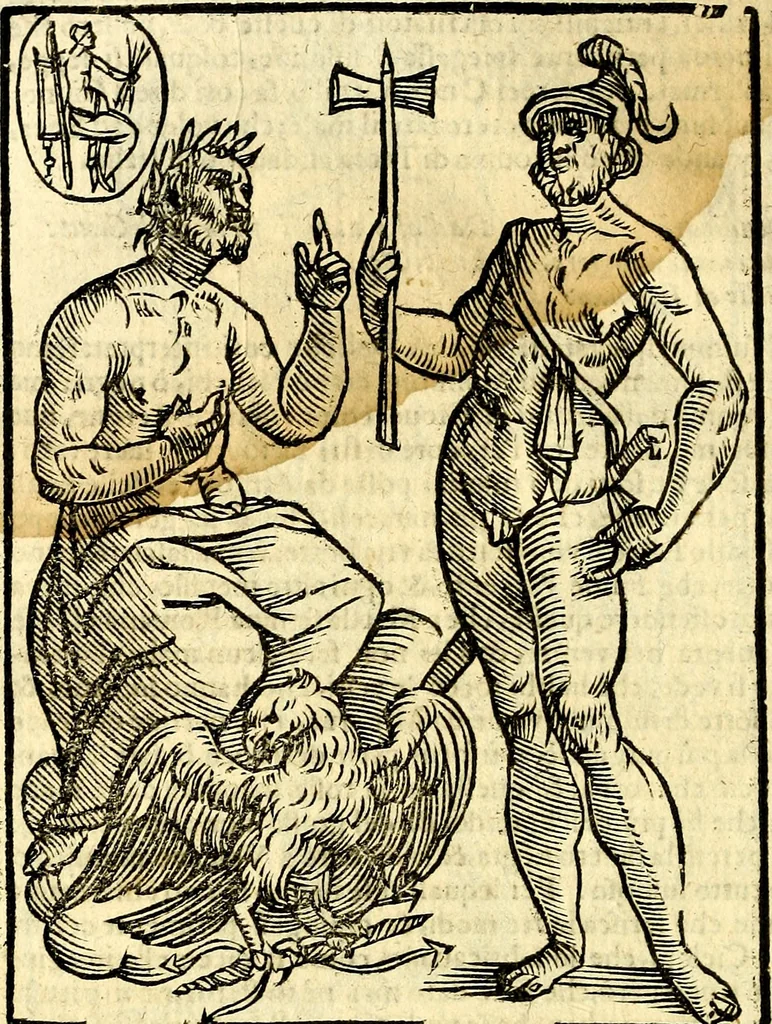 An illustration from Imagini delli dei de gl'antichi, 1647, leaf 123