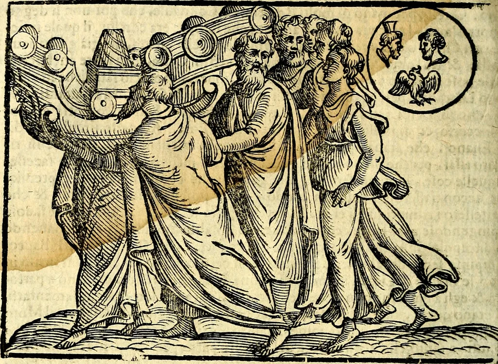 An illustration from Imagini delli dei de gl'antichi, 1647, leaf 125