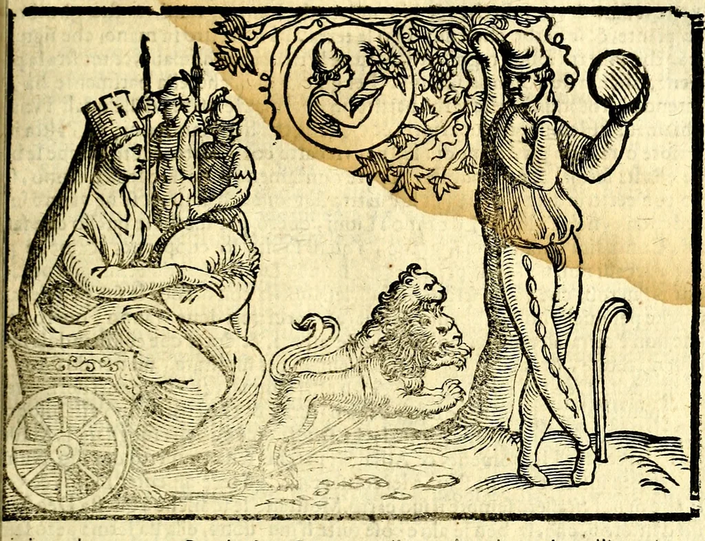 An illustration from Imagini delli dei de gl'antichi, 1647, leaf 144