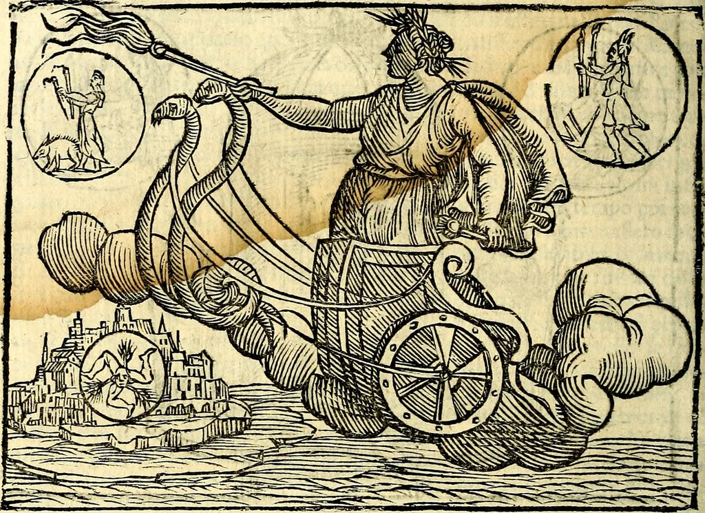 An illustration from Imagini delli dei de gl'antichi, 1647, leaf 153