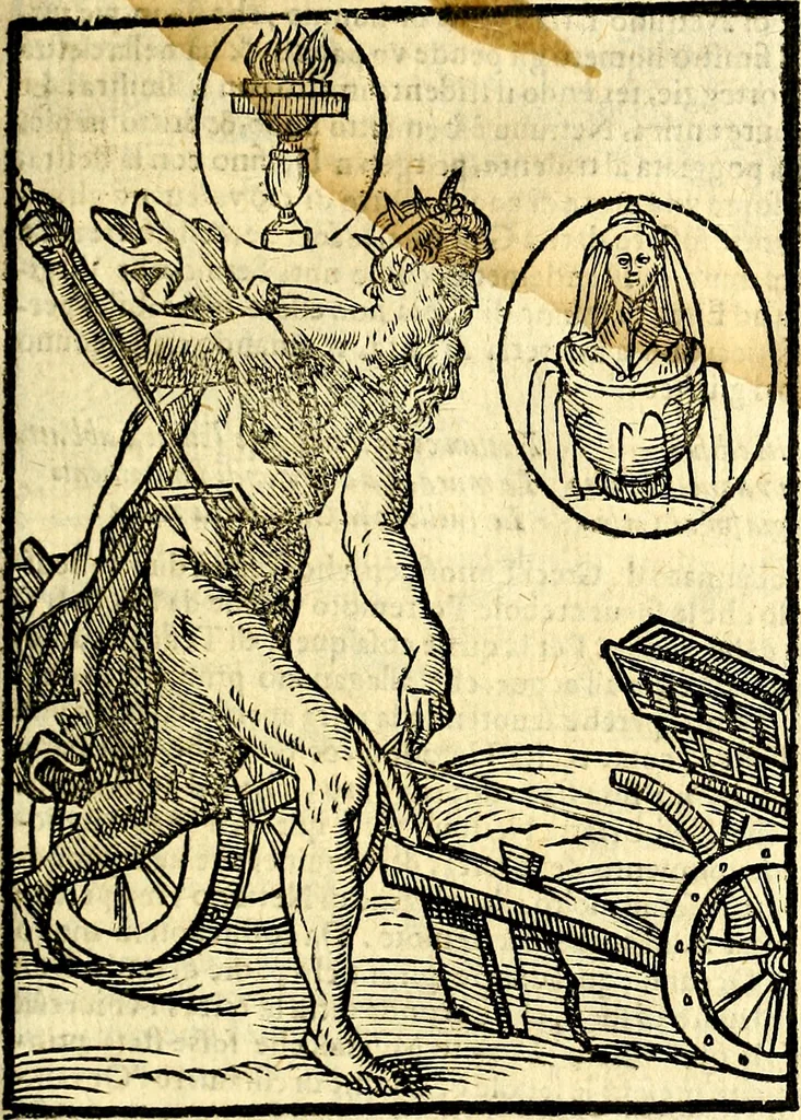 An illustration from Imagini delli dei de gl'antichi, 1647, leaf 170
