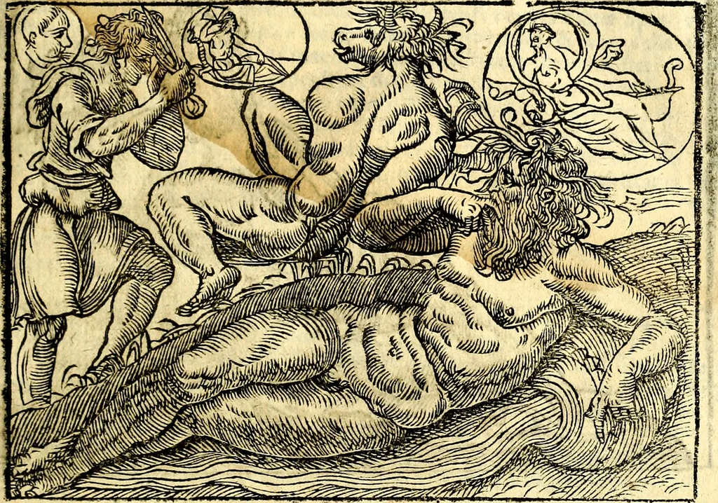 An illustration from Imagini delli dei de gl'antichi, 1647, leaf 174