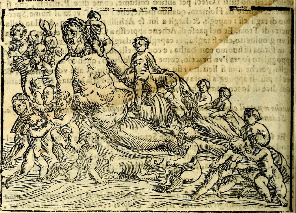 An illustration from Imagini delli dei de gl'antichi, 1647, leaf 177