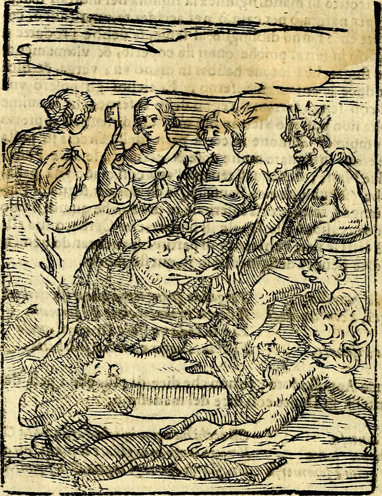 An illustration from Imagini delli dei de gl'antichi, 1647, leaf 183