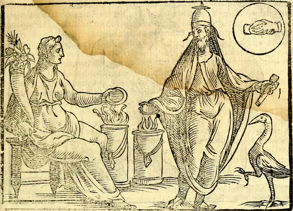 An illustration from Imagini delli dei de gl'antichi, 1647, leaf 202