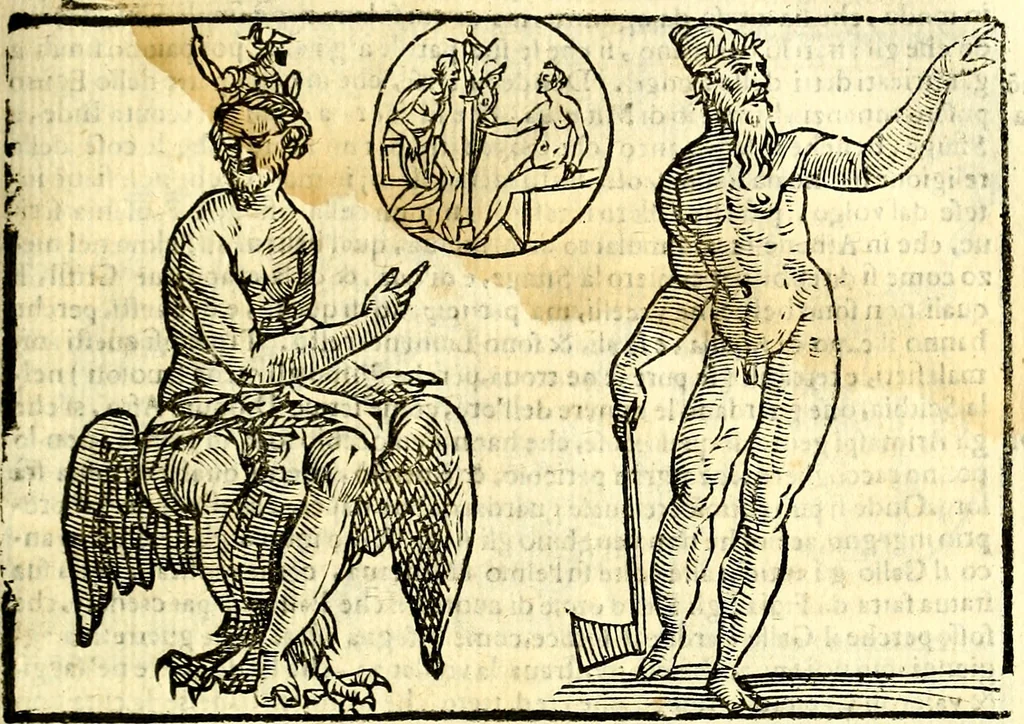 An illustration from Imagini delli dei de gl'antichi, 1647, leaf 222