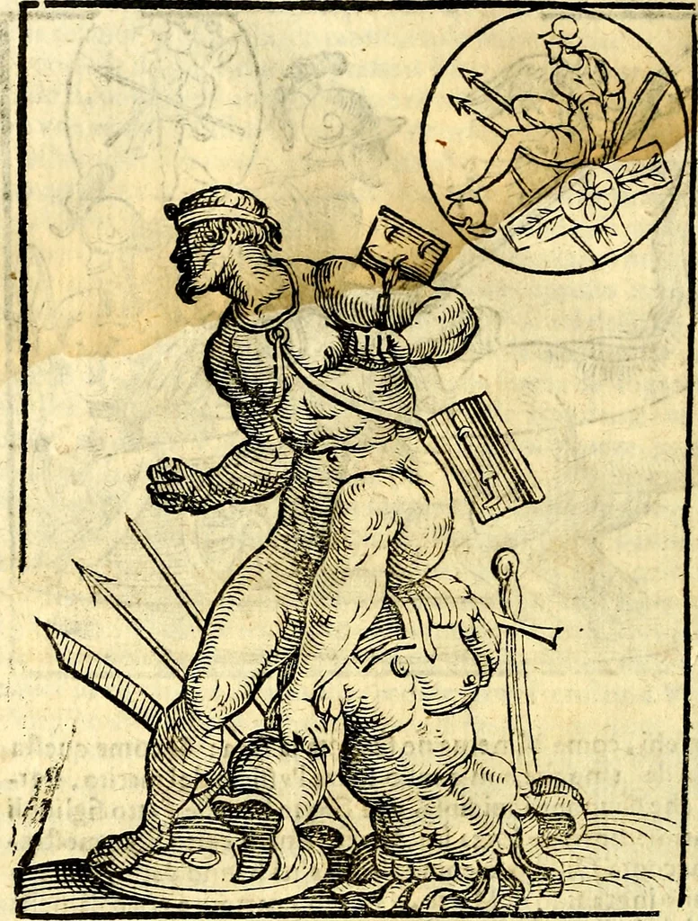 An illustration from Imagini delli dei de gl'antichi, 1647, leaf 241