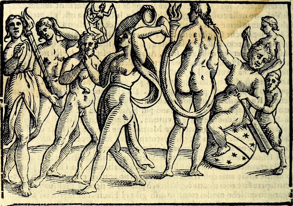 An illustration from Imagini delli dei de gl'antichi, 1647, leaf 249