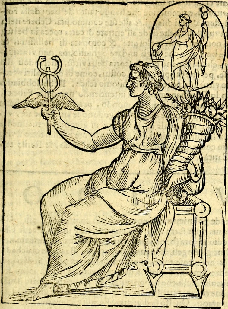 An illustration from Imagini delli dei de gl'antichi, 1647, leaf 288