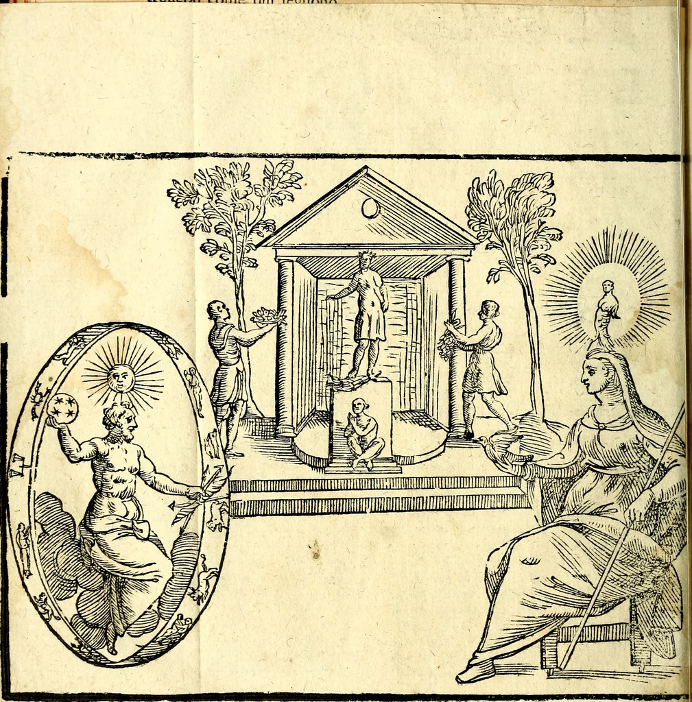 An illustration from Imagini delli dei de gl'antichi, 1647, leaf 31
