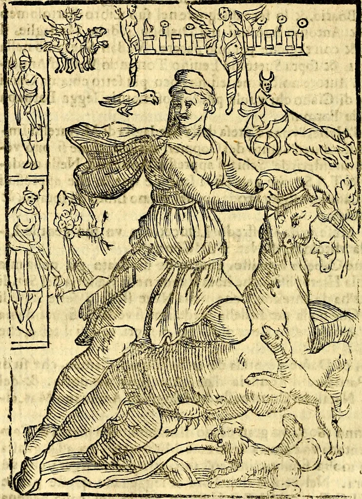 An illustration from Imagini delli dei de gl'antichi, 1647, leaf 327