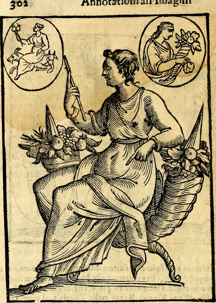 An illustration from Imagini delli dei de gl'antichi, 1647, leaf 335